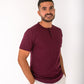 Red Wine Button Up Henley