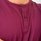 Red Wine Button Up Henley