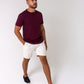 Red Wine Button Up Henley